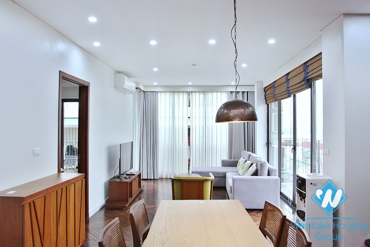 Lake view two bedrooms apartment for lease in Xom Phu, Dang Thai Mai area